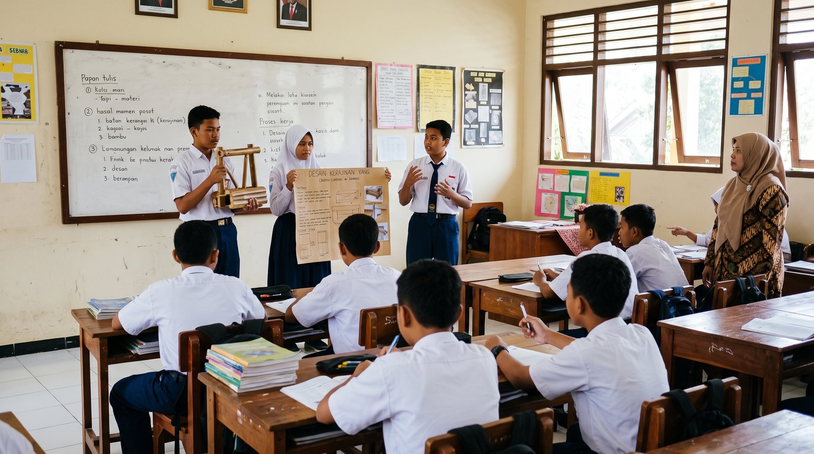 Membangun Sinergi Melalui Proyek Interdependen: Pembuatan Kerajinan Bahan Keras Kelas VIII