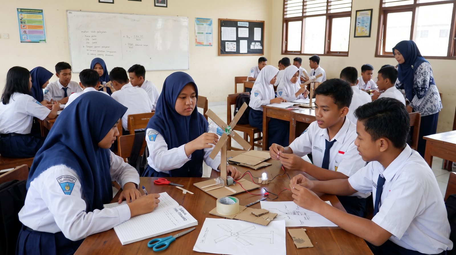 Foto 2 — Penerapan Jurnal "Fail-Forward" dan Proyek Rancang Bangun Kincir Angin untuk Melatih Ketekunan dan Regulasi Diri Siswa IPA Kelas 8