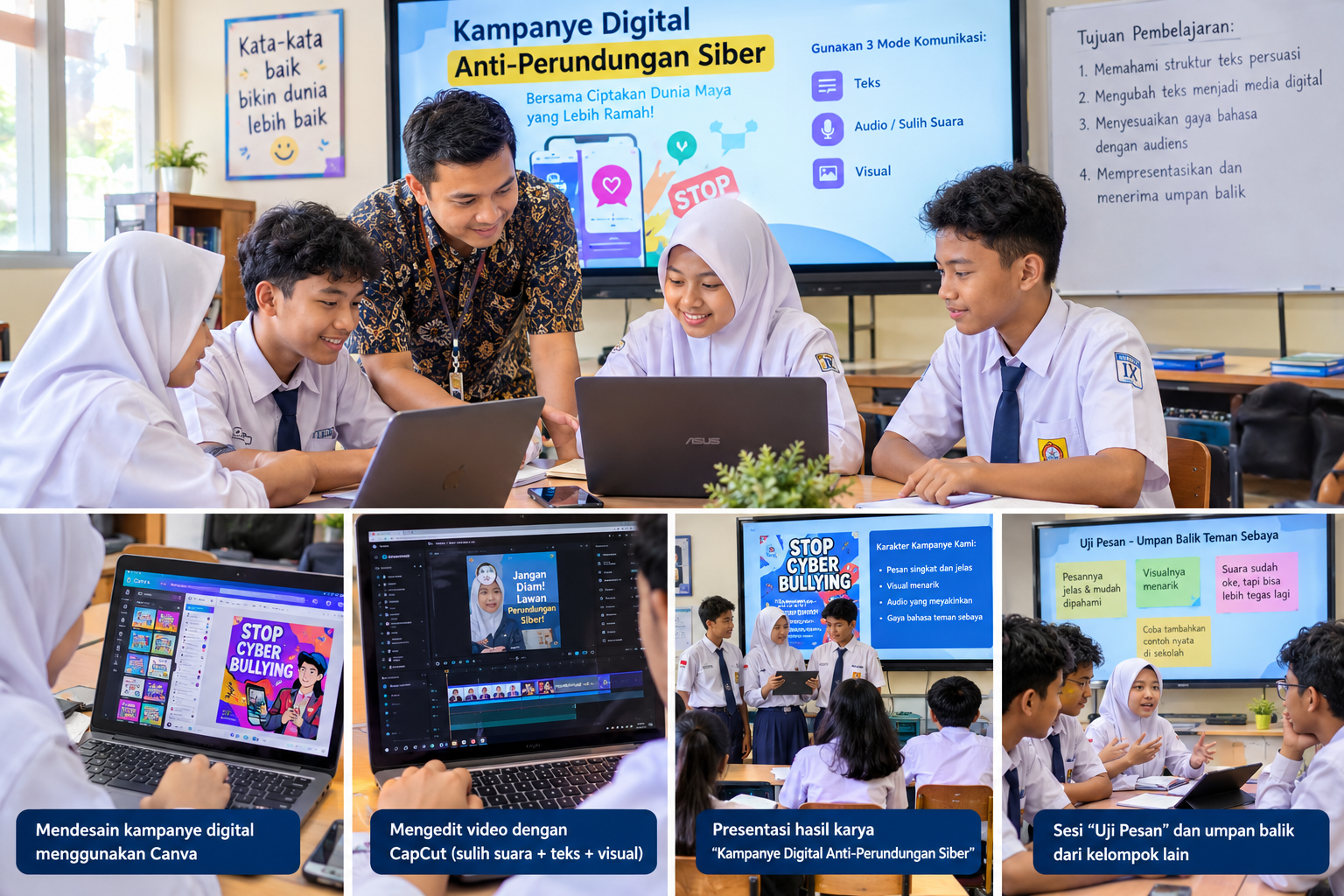 Transformasi Teks Persuasi menjadi Kampanye Digital Multimodal: Menyesuaikan Gaya Komunikasi untuk Audiens Remaja di Kelas 9