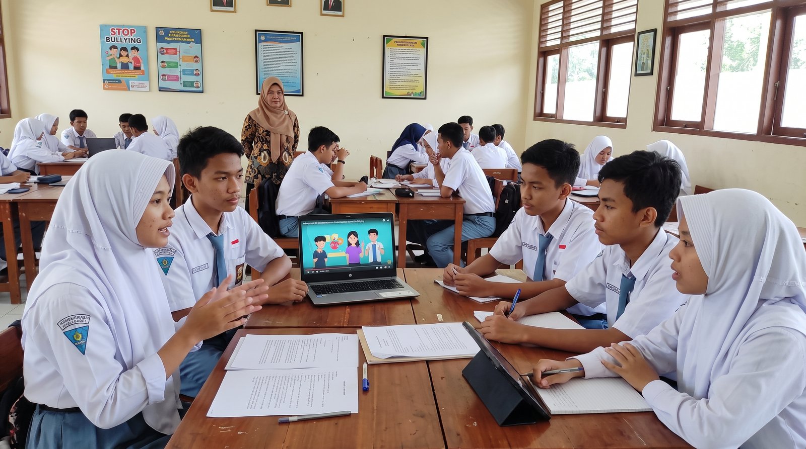Foto 2 — Transformasi Teks Persuasi menjadi Kampanye Digital Multimodal: Menyesuaikan Gaya Komunikasi untuk Audiens Remaja di Kelas 9