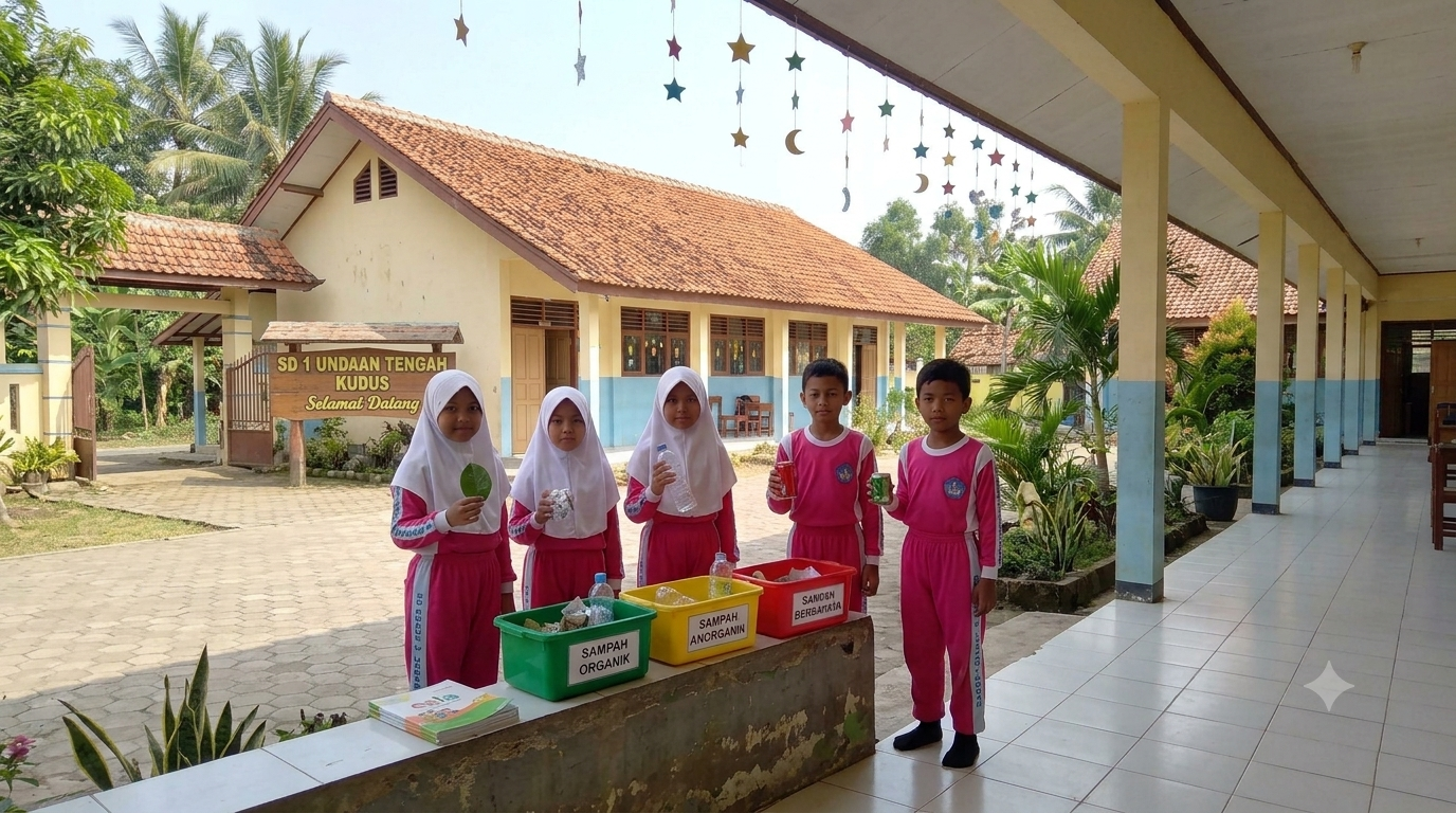 Foto 2 — Penanaman kepedulian lingkungan dan budaya gotong royong melalui proyek "pahlawan cilik pemilah sampah"
