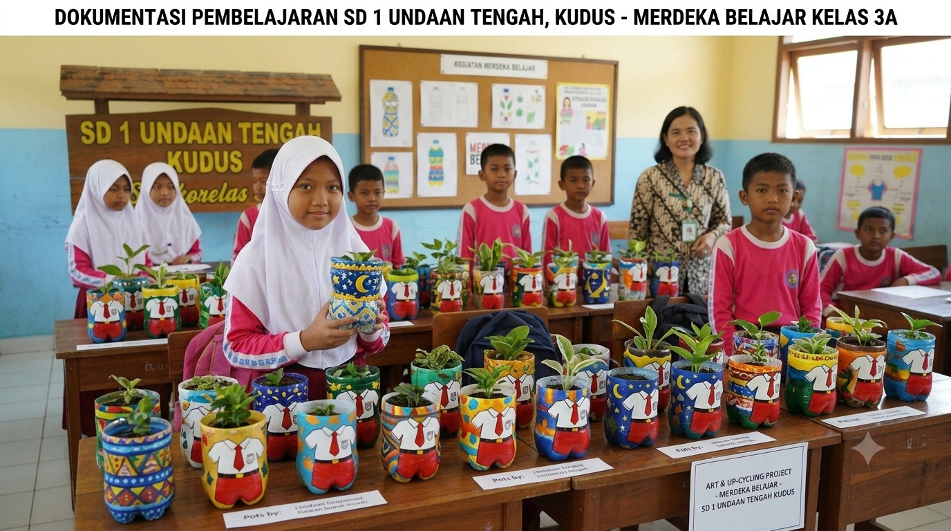 Foto 2 — Mengembangkan Kreativitas Siswa Kelas 3 Melalui Pembuatan Pot Bunga Hias dari Botol Plastik Bekas untuk Hijaukan Kelas