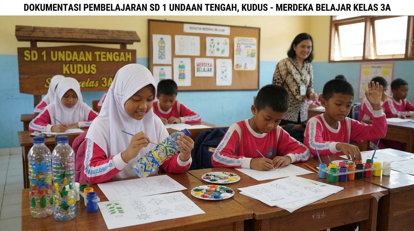 Foto 3 — Mengembangkan Kreativitas Siswa Kelas 3 Melalui Pembuatan Pot Bunga Hias dari Botol Plastik Bekas untuk Hijaukan Kelas