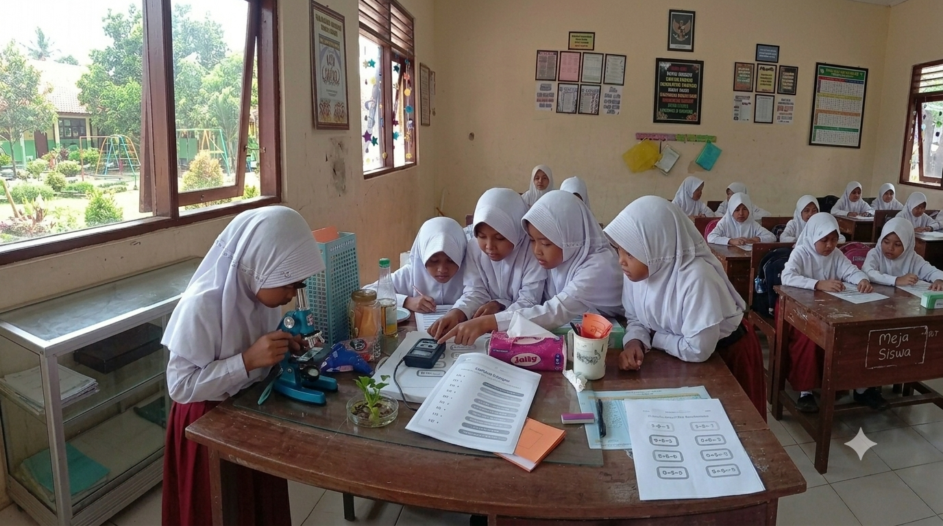 Foto 2 — Eksperimen Sederhana Membedakan Wujud Benda melalui Pengamatan Langsung untuk Melatih Berpikir Kritis Siswa Kelas 3
