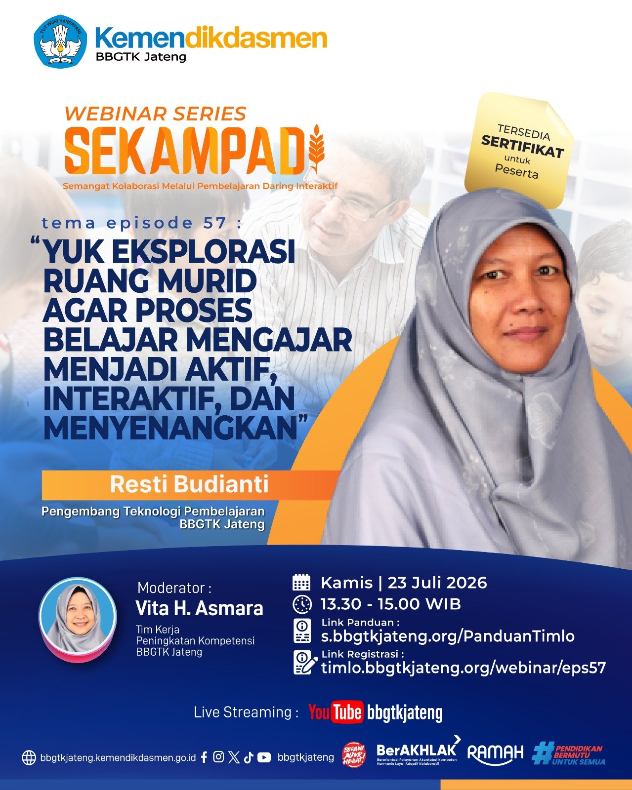 Yuk Eksplorasi Ruang Murid Agar Proses Belajar Mengajar Menjadi Aktif, Interaktif Dan Menyenangkan