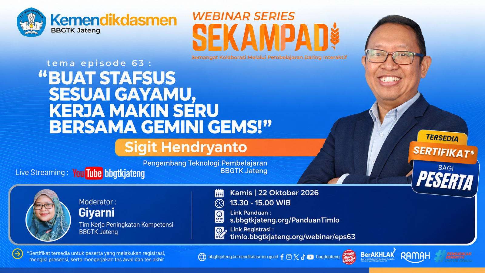 Buat Stafsus Sesuai Gayamu, Kerja Makin Seru Bersama Gemini Gems!